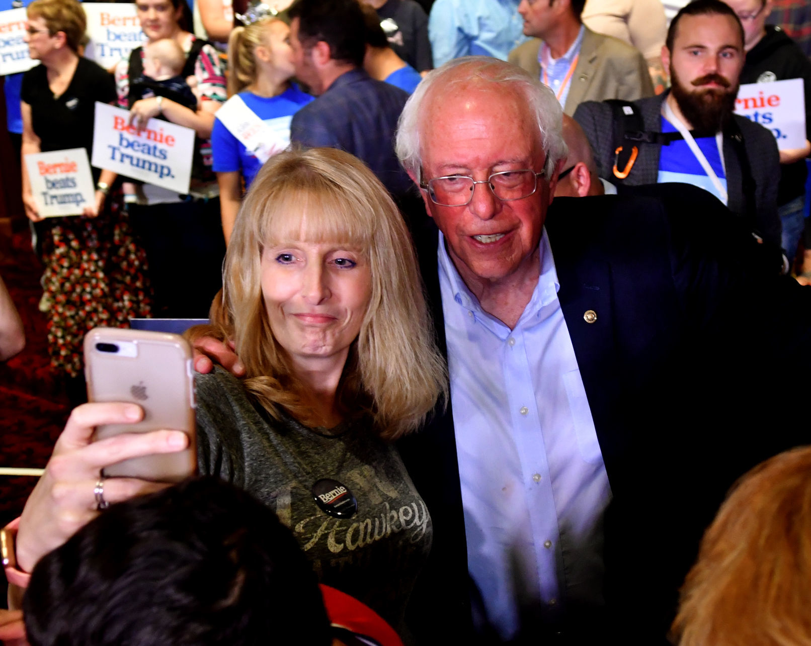 Presidential candidate Sen. Bernie Sanders in Clinton, Iowa.